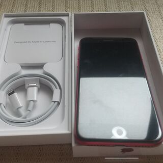 ★ほぼ新品未使用★ iPhone SE 第2世代 (SE2)  赤 64GB au SIMロック解除済　 Apple 本体の画像