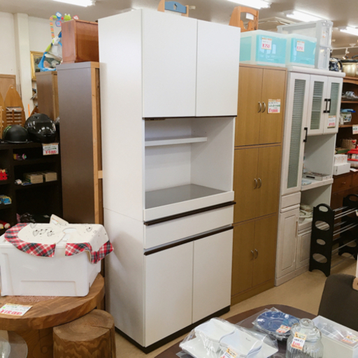 キッチンボード✨レンジボード✨キッチン収納✨幅80.5×奥行47×高さ200cm✨キズやハガレ細かなもの程度✨中古品