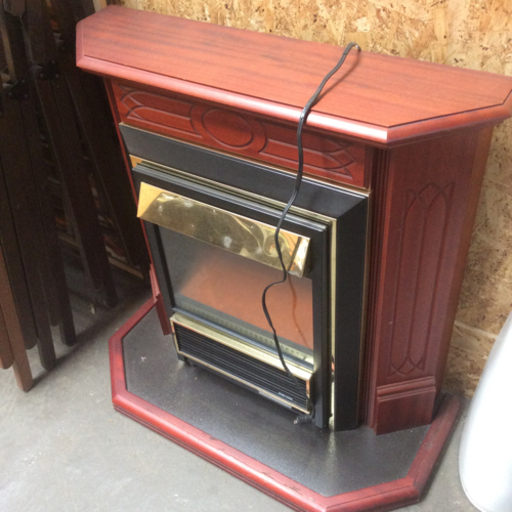 薪ストーブっぽい電気ファンヒーター 動作品 アンティーク