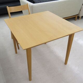 北海道/千歳市 無印良品 ブナ材 ダイニングセット シンプル ナチュラル コンパクト 幅85×奥行85×高さ70 近郊配送/店頭でのお受渡し大歓迎