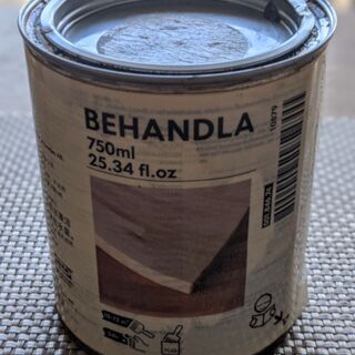 【値引き】IKEAアイランドキッチンテーブル（ハイスツール4脚付（黒））＆本格サンダー＋仕上げ用ペイント付きの画像