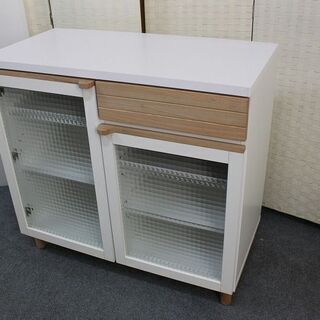 ガルト　キッチンカウンター　プレール　幅90　レンジ台  食器棚 中古家具 店頭引取歓迎 R4246)