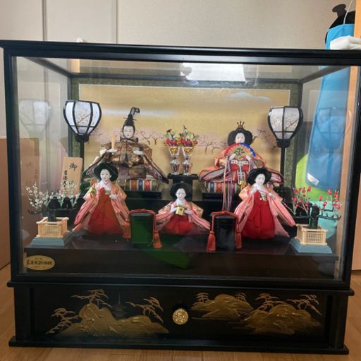 雛人形オルゴール付き 吉徳大光 二段雛人形 オルゴール付き