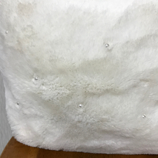 ★美品★パール付きふわふわトートバッグ★の画像