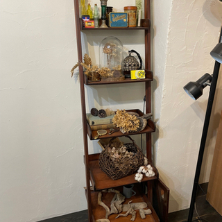 ラダーシェルフ  ladder shelf　ブラウン　5段