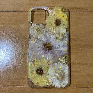 【広川町】秋桜押花 iPhone11 pro maxケースの画像