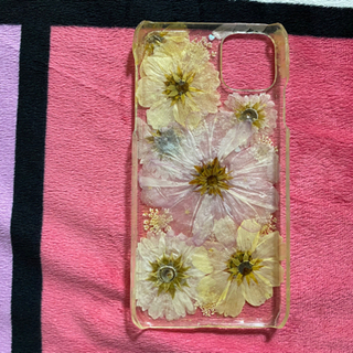 【広川町】秋桜押花 iPhone11 pro maxケースの画像