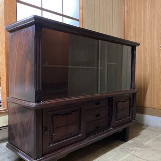 ※時代家具　【茶箪笥】　旭川家具