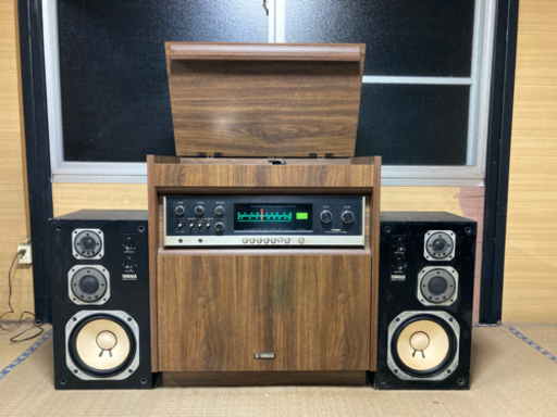 ※電源確認済　YAMAHA 家具調ステレオ SS-40 (SS-60) 本体 アンプ レコードプレーヤー　スピーカーNS-100M付き