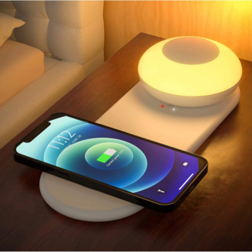 【ワイヤレス充電器】ベッドサイドランプ スマホ充電 ナイトライト タッチセンサー
