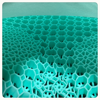 ꒰未使用꒱ハニカム ゲルクッション 緑 パステル ミントグリーンの画像
