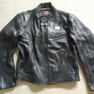 牛革のライダーズジャケット(ＸＬ）