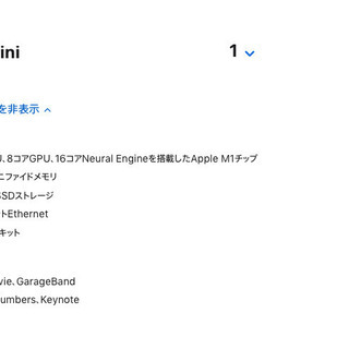 2021/9/22購入　2020 M1 Mac mini SSD:256GB メモリ:8GB 10ギガビットEthernetの画像