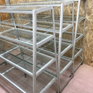 無料◆アイアン×ガラス４段棚 − 静岡県