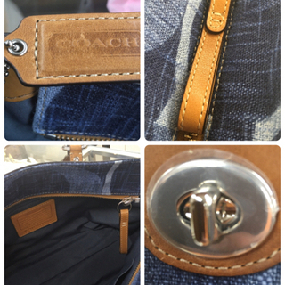 S220　★COACH　コーチ 　デニムシグネチャーギャラリートートの画像