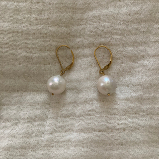 コットンパールピアス