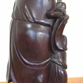 中国美術　木製彫刻　桃仙人像の画像