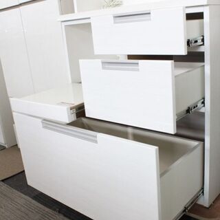 ニトリ キッチンボード ダリア 幅80 コンセント付き フルスライド