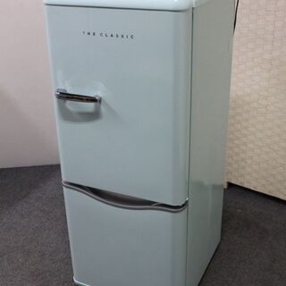 DAEWOO レトロスタイル1ドア冷蔵庫 124L 右開き アクアミント DR-C12AM 2016年製 ダイウ 冷蔵庫 中古家電 店頭引取歓迎 R4249)