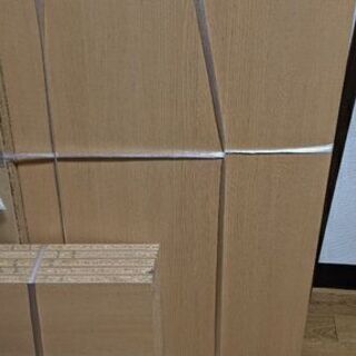 日本製 棚付きワイドタイプロッカー クローゼット (ナチュラル) の画像