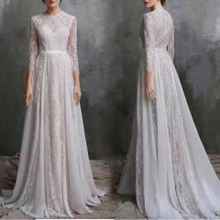 スレンダー ウェディングドレス