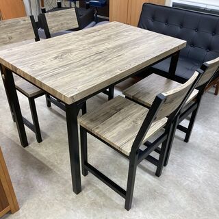 ★美品★ダイニング5点セット 4人掛け 使用期間短い カフェ 家具 キレイ アイアン