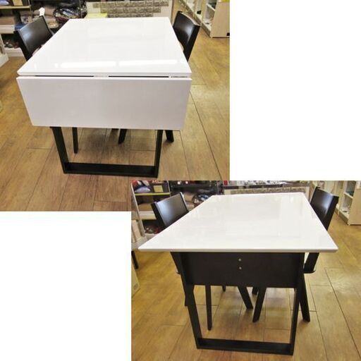 【ニトリ】伸縮式ダイニングテーブルセット 2人がけ ニトリ】伸縮式ダイニングテーブルセット 2人がけ