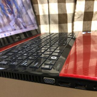 リノベＰＣ・Ｗｅｂカメラ内蔵💗高速ｉ５第三世代/爆速ＳＳＤ２４０ＧＢ/メモリ８GＢ💗人気のクリスタルレッド/Ｗｉｎ１０/Office2019付/15.6ｲﾝﾁ/無線ＬＡＮ/ＤＶＤ・ＣＤ再生ソフト付　No.2010003の画像