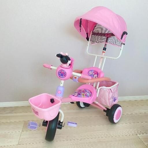 タッチフォンカーゴ ディズニーキャラクターズ ピンク☆美品☆三輪車\n