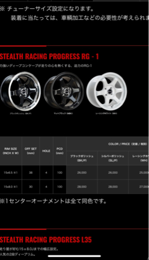 15インチホイール　4本セット
