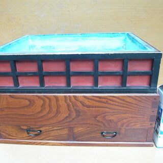 欅長火鉢 灰ならし 炭