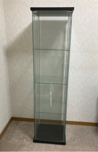 【受渡決定いたしました】IKEA DETOLF デトルフ　イケア　ダークブラウン　ショーケース　ガラス