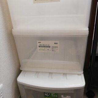 収納ケース透明×3の画像