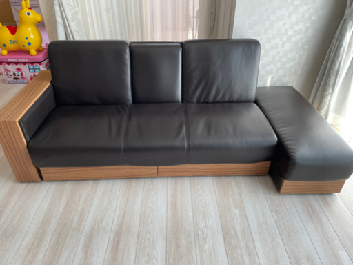 収納付きソファーベッド　ソファー3人掛け　クッション2個付き