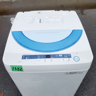 ②1332番 SHARP✨全自動電気洗濯機✨ES-GE55P-A‼️