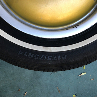 ムーンアイズホイール　175/75/R14ホワイトリボンタイヤの画像