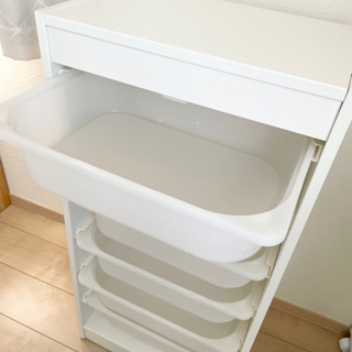 IKEA 収納棚　おもちゃ収納　白　ホワイトの画像