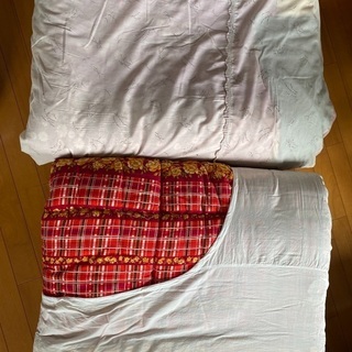 掛け布団　敷布団　枕　毛布の画像