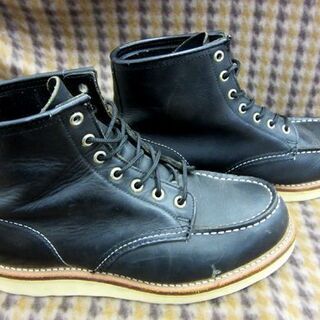 UNITED WORKERS モックトゥ ブーツ 6 1/2 約24.5cm ブラック 本革 レザー ユナイテッドワーカーズ アメカジ 札幌市 厚別店の画像