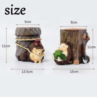 可愛い　ハリネズミ　鉛筆立て　ペンスタンド　小物入れの画像