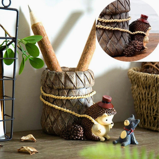 可愛い　ハリネズミ　鉛筆立て　ペンスタンド　小物入れの画像