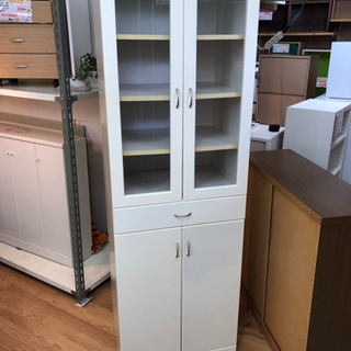 【リサイクルサービス八光　田上店　配達・設置OK】スリム食器棚