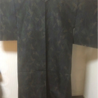 大島紬 着物 絹100% おおしまつむぎ 紺地