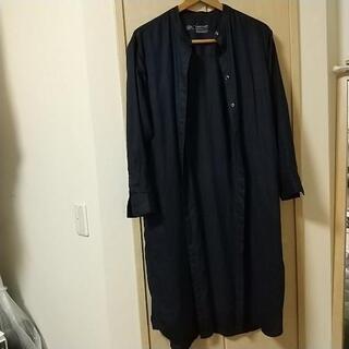 無印 リネンロングシャツ S 濃紺