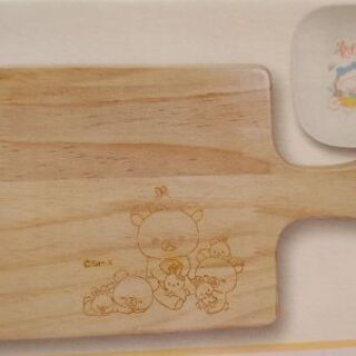 リラックマ　小皿付きナチュラルプレート　未使用　箱破損箇所有りの画像