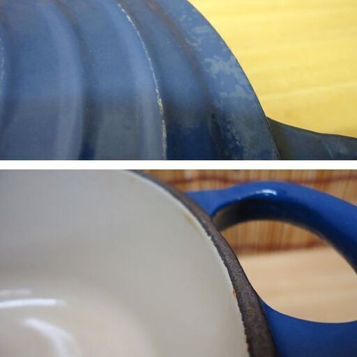 ル・クルーゼ 両手鍋 20㎝ 2.4L ブルー ホーロー LE CREUSET 20 フランス製  ☆ PayPay(ペイペイ)決済可能 ☆ 札幌市 豊平区 平岸