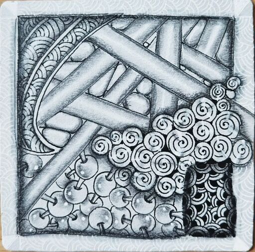 ゼンタングル アート 曼荼羅 幾何学模様 ペン画