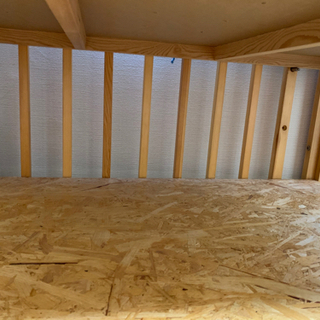 【取引終了】木製ミニベビーベッド（ミニベビーベッド用の敷布団マットレスタイプ、クッションガード、防水シーツ付）の画像