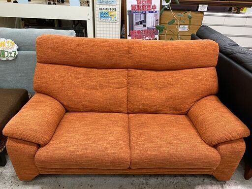 【愛品館 江戸川店】ファブリック２Pソファ ID:156-009096-007