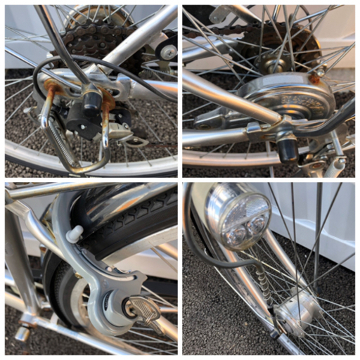 No.221【LEDオートライト,外装6段変速】★激安★ 中古自転車 ママチャリ  27インチ 軽整備済み 安い 防犯登録 町田市 麻